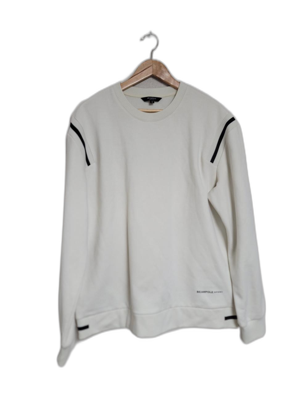 빈폴 화이트 라운드넥 맨투맨 티셔츠.105