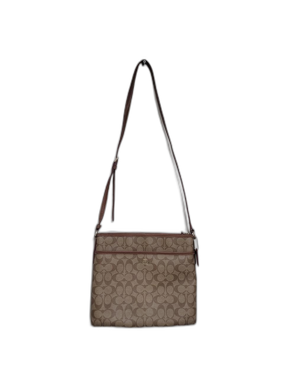 코치 시그니처 크로스백 브라운