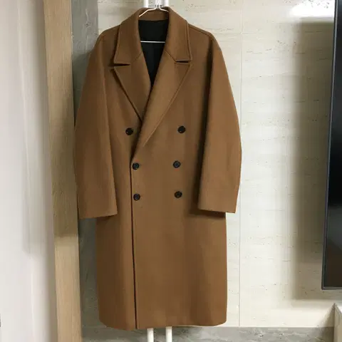 COOR 쿠어 오버핏 울 캐시미어 롱코트 S