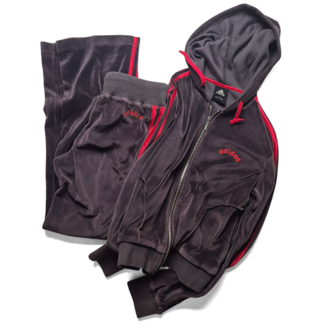 [95] 아디다스 벨벳 트랙탑 후드져지 셋업