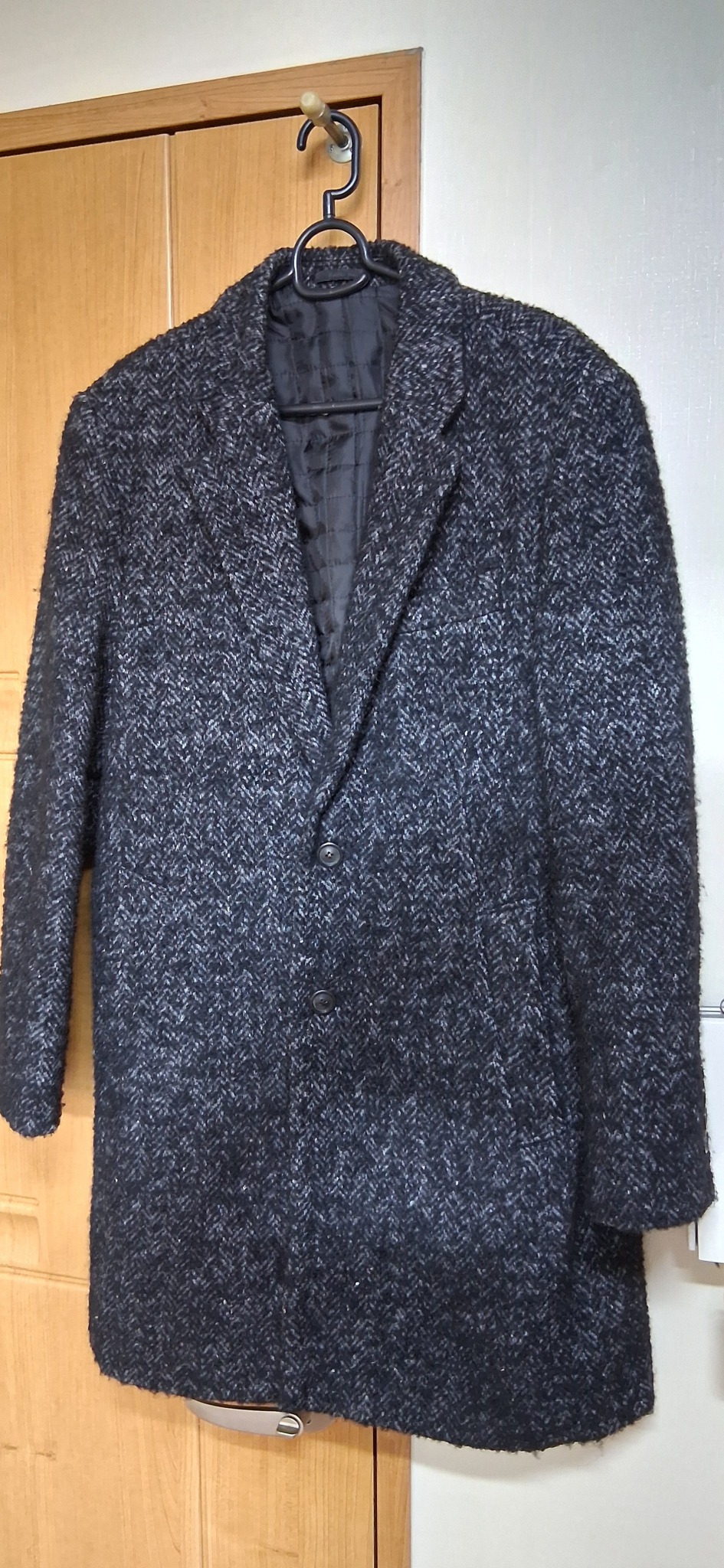 지오지아  모혼방 헤링본 투톤코트 100SIZE