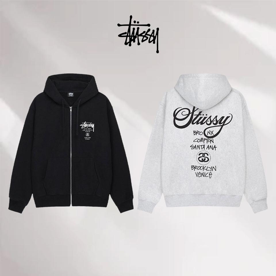 [새상품/정품/무료배송] 스투시 남여공용 월드투어 후드집업