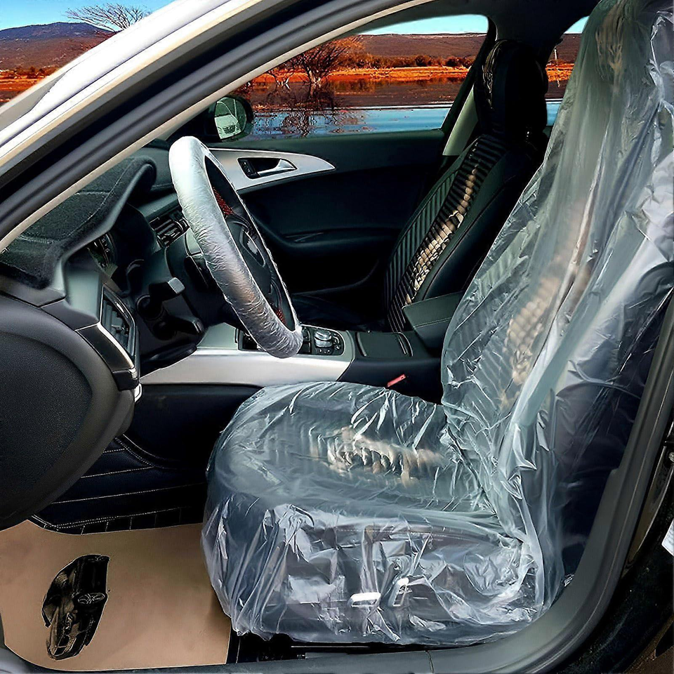 새 차량용 플라스틱 시트 커버 100개입 140x80cm 의자 커버 