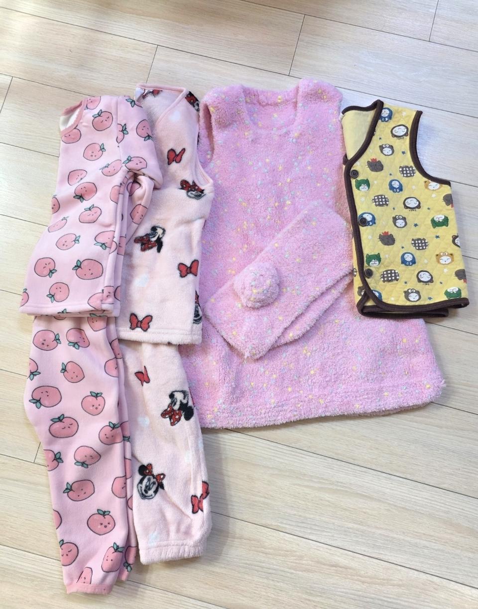 여아 수면잠옷셋트&원피스,조끼일괄