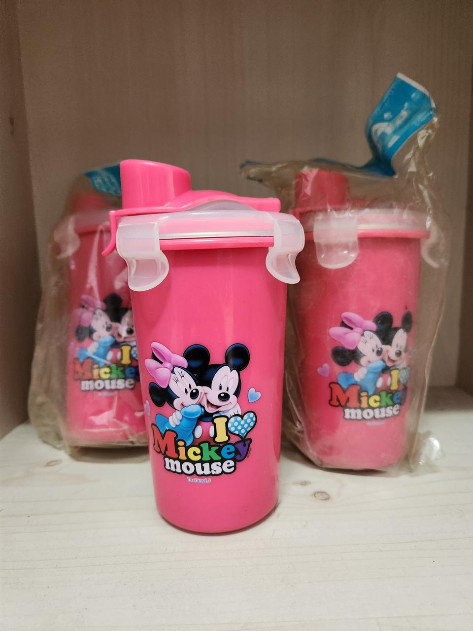 미키마우스 핑크 스텐   물통컵 미개봉