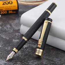 새 용 블랙 골드 포인트 클래식 만년필 드래곤 빈티지 선물