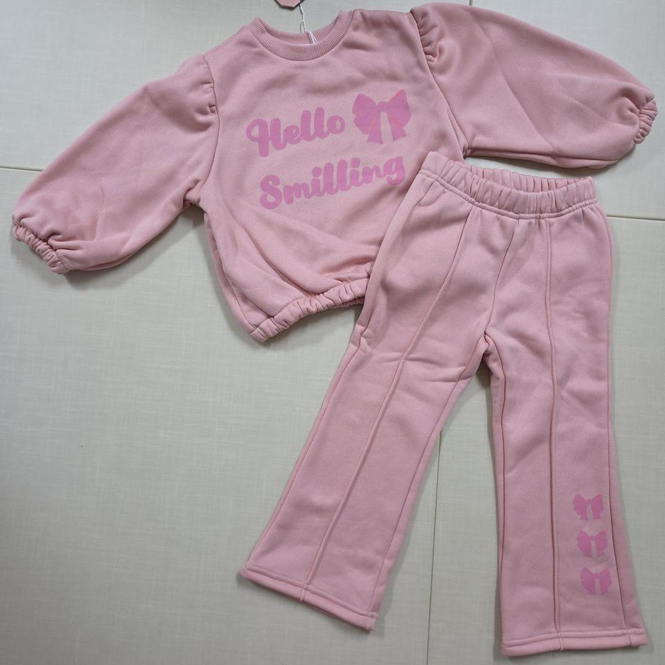 (새상품) 여아 등원룩 외출복 기모 상하복세트 100사이즈