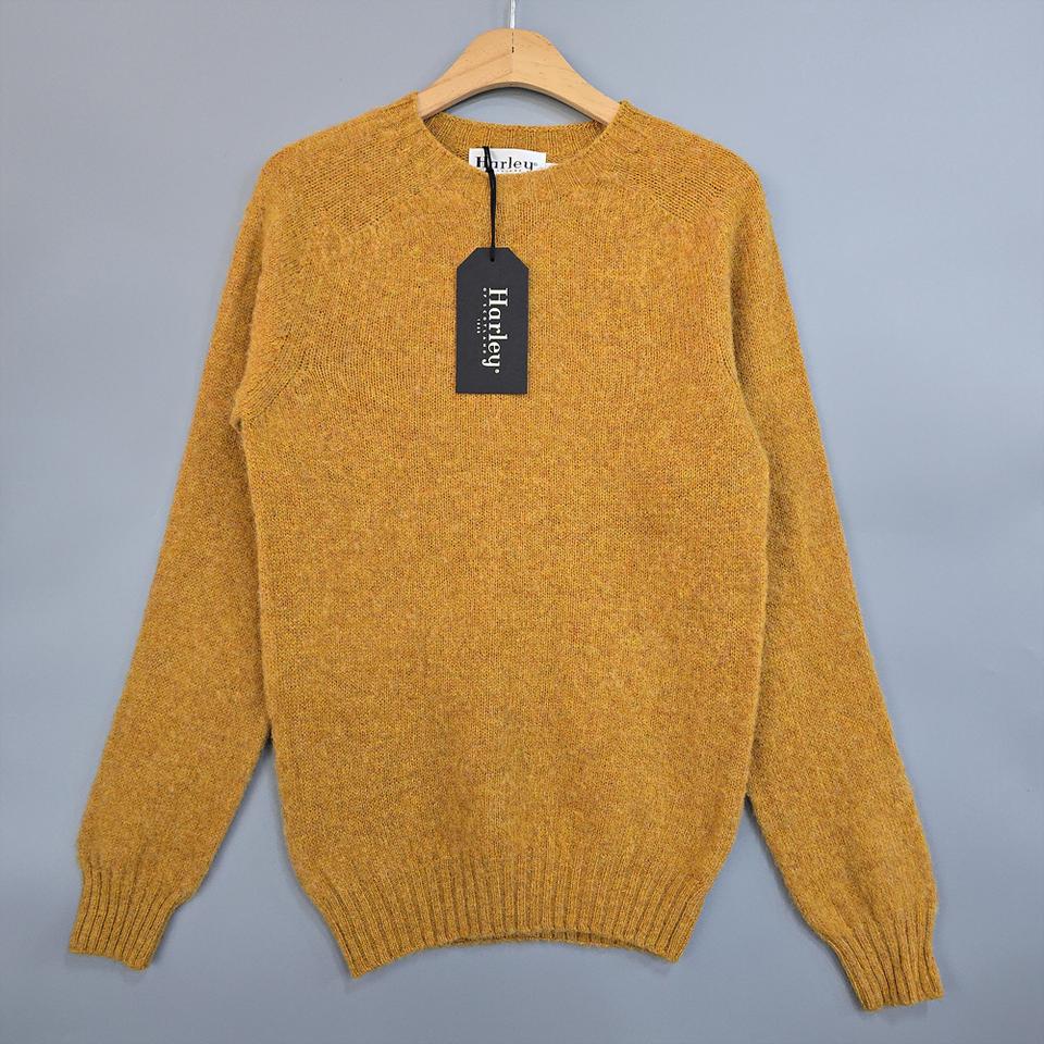 새제품)할리 오브 스코틀랜드 울 니트 머스타드 XS
