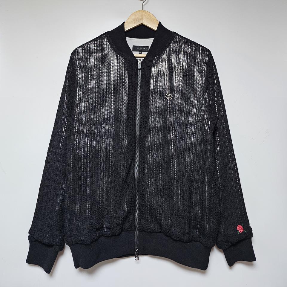 St Andrews 블랙 시스루 봄버 자켓 M