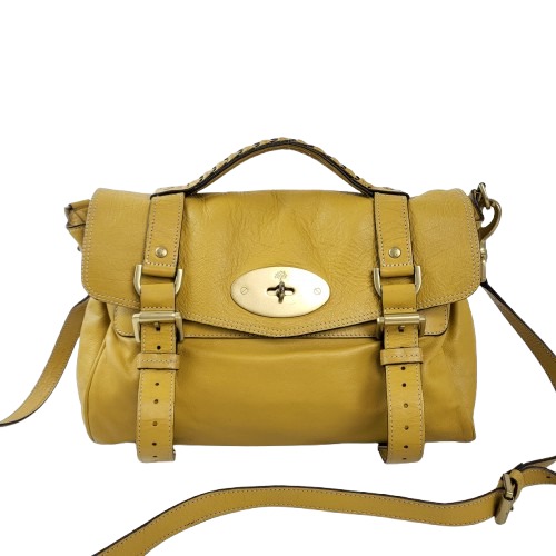 정품 멀버리 알렉사백 머스터드 미듐