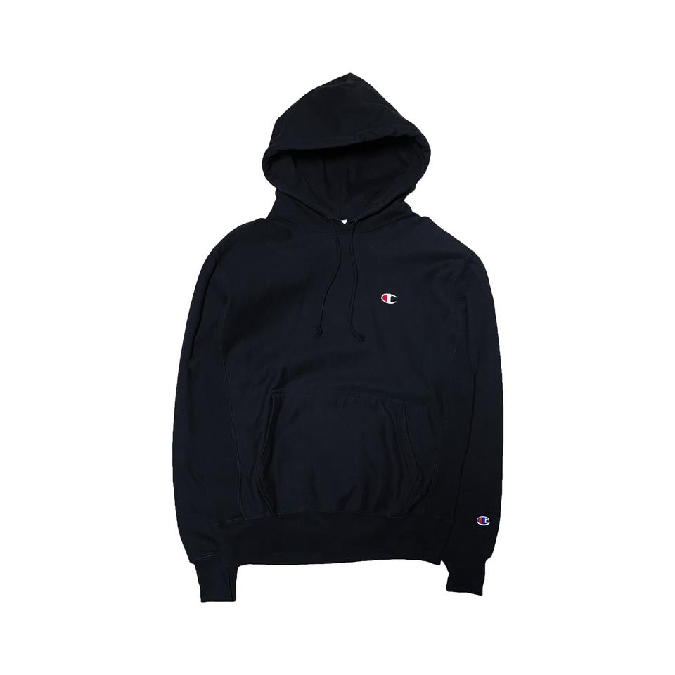 챔피온 리버스위브 C로고 블루택 기모 후드티