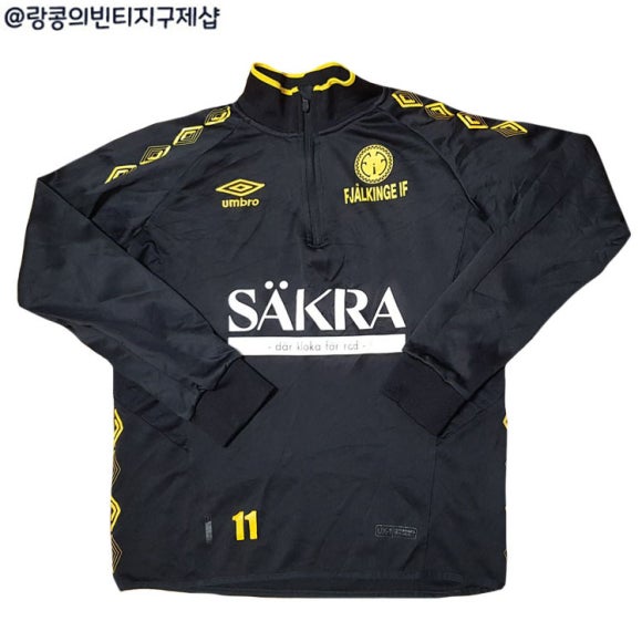엄브로 올드스쿨 빈티지 반집업 긴팔