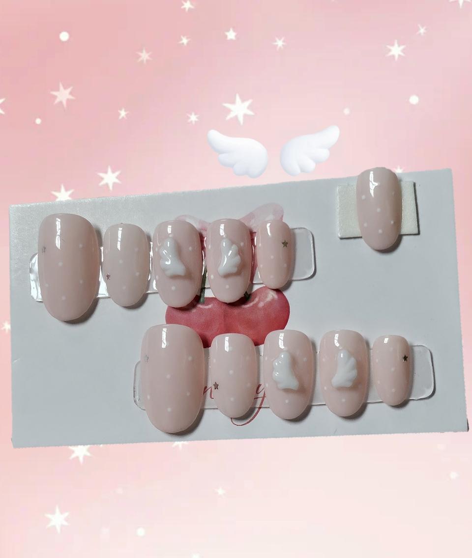 [수제네일팁] 엔젤코어 도트 네일팁