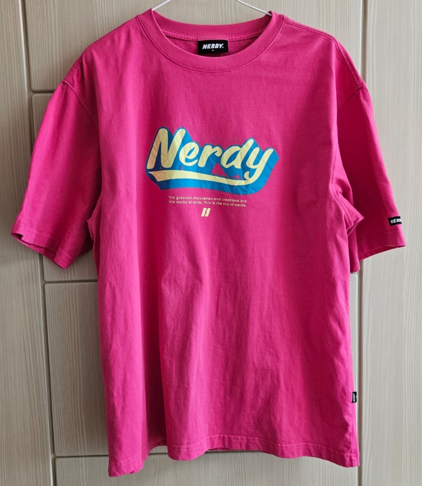 [최저가]널디 바시티 반팔티셔츠 - 핫핑크 L