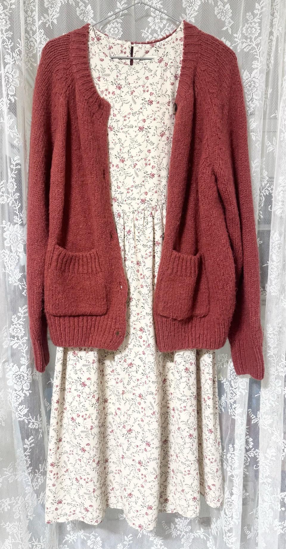 (새상품) 잔꽃무늬 플라워 롱원피스 (프리사이즈;~66까지)