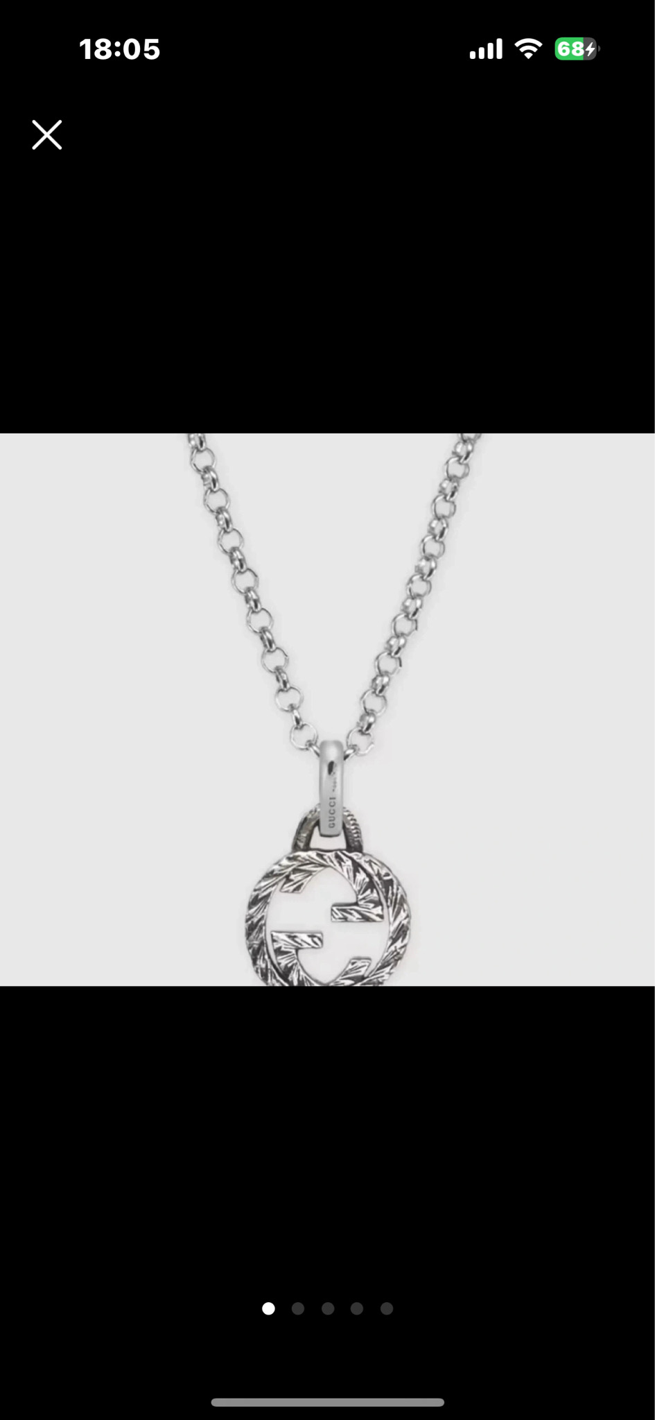 인터로킹 펜던트 목걸이 남여공용455535 J8400 0811