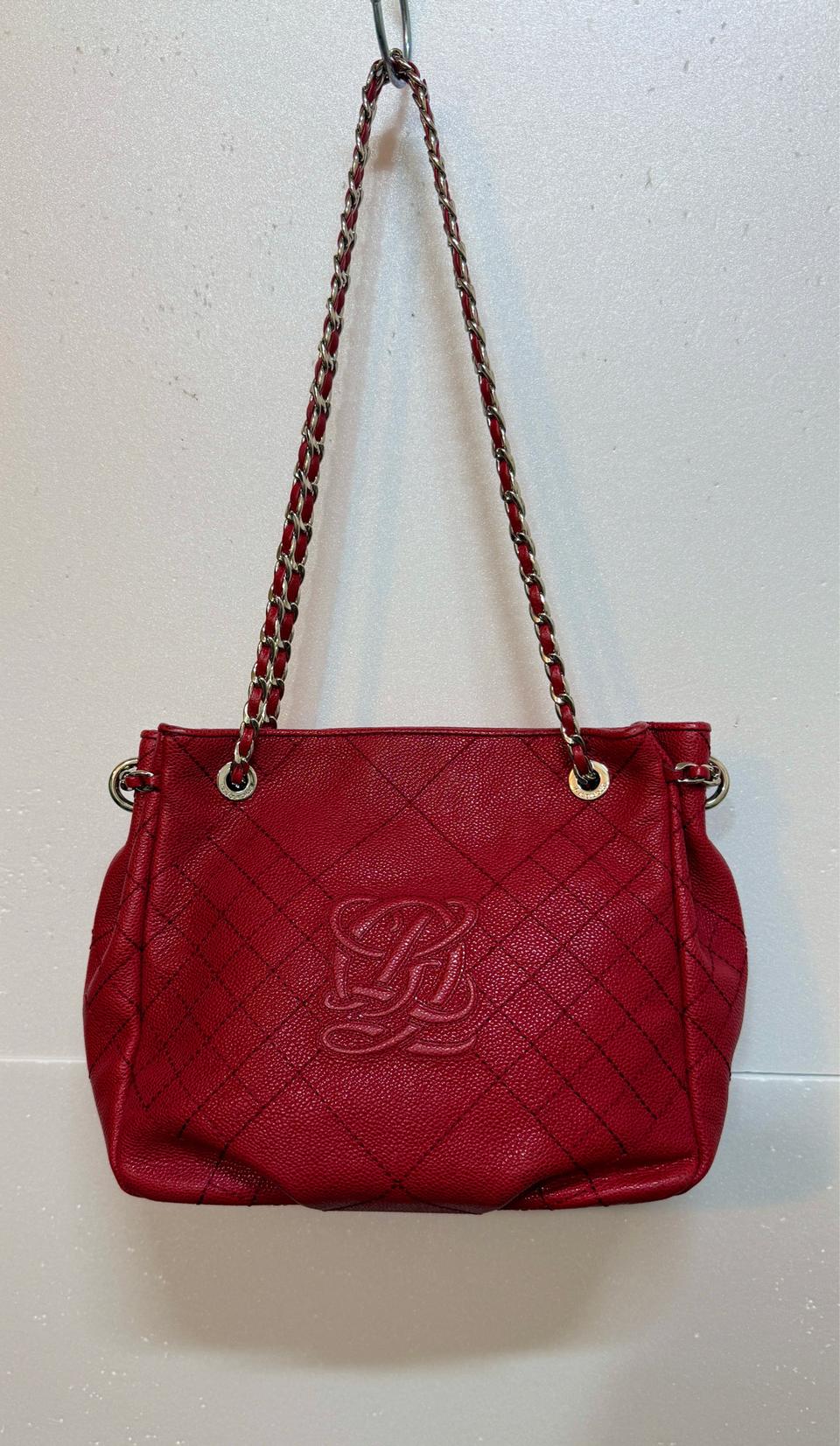 루이까또즈 레드 퀼팅 숄더백