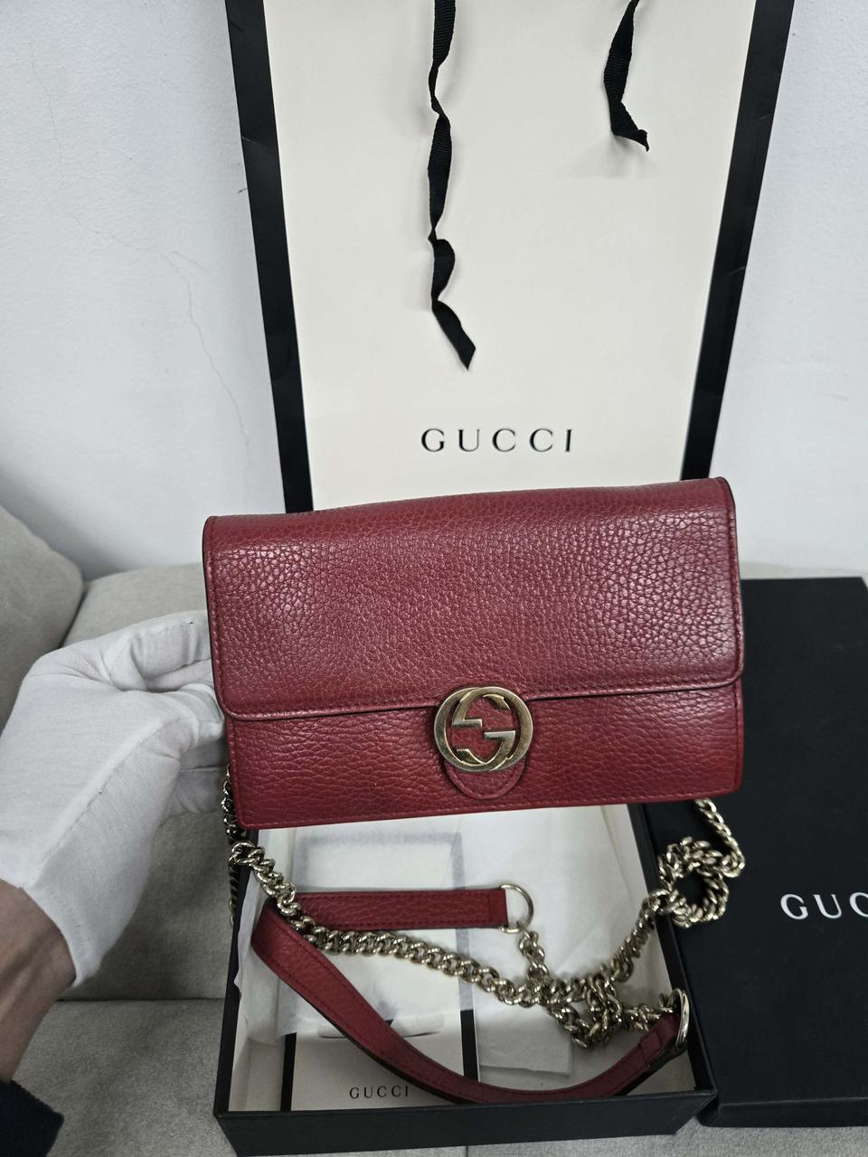 [보증서 정품] 구찌 인터로킹 체인백