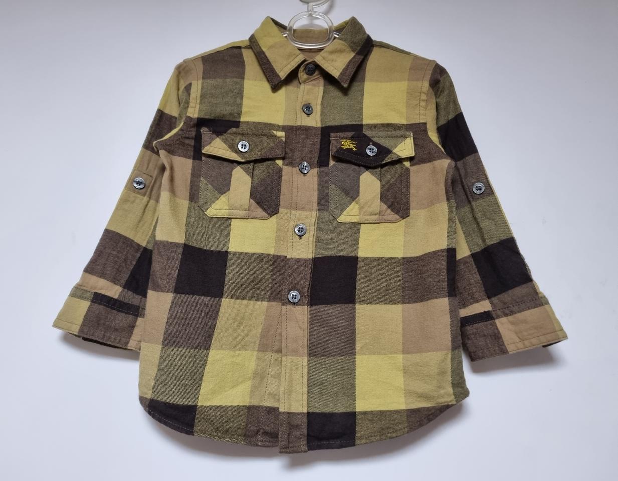 버버리 키즈 체크 롤업 셔츠
