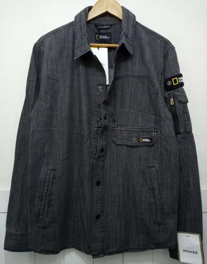 내셔널지오그래픽 데님셔츠 L