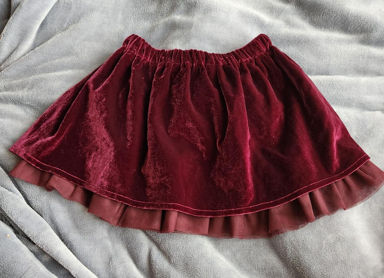 110버건디벨벳치마