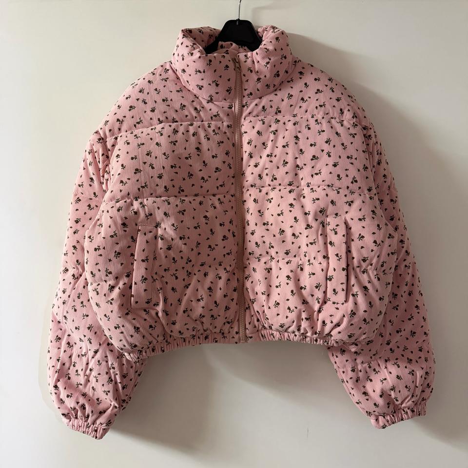 새상품 여자 플라워 코듀로이 패딩