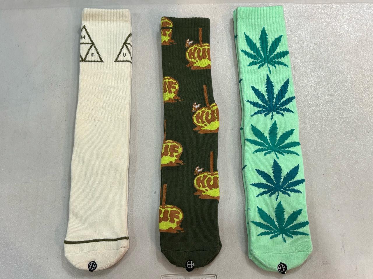 HUF 스포츠양말 무늬프린트양말 3켤레