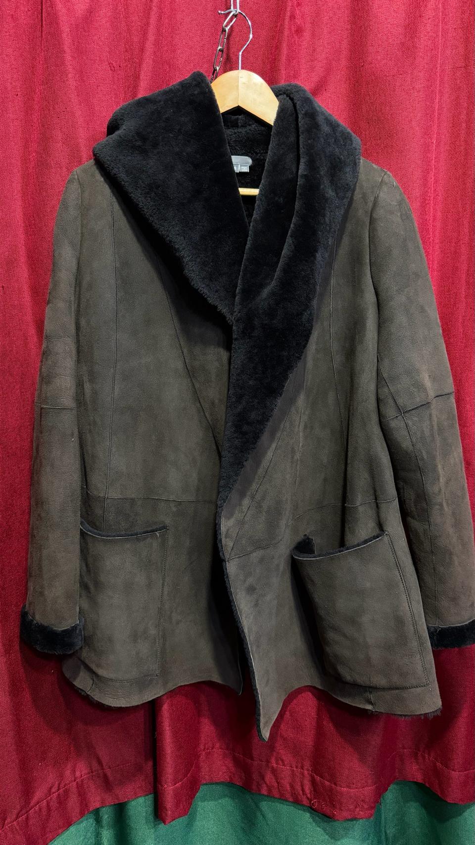 빈스 후드 무스탕 자켓코트 S