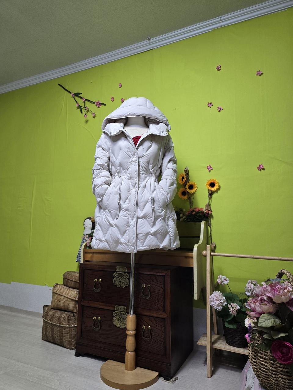 데이트룩/ 후드 / 집업 / 똑닥단추/ 이중잠금/ 스트링 패딩점퍼