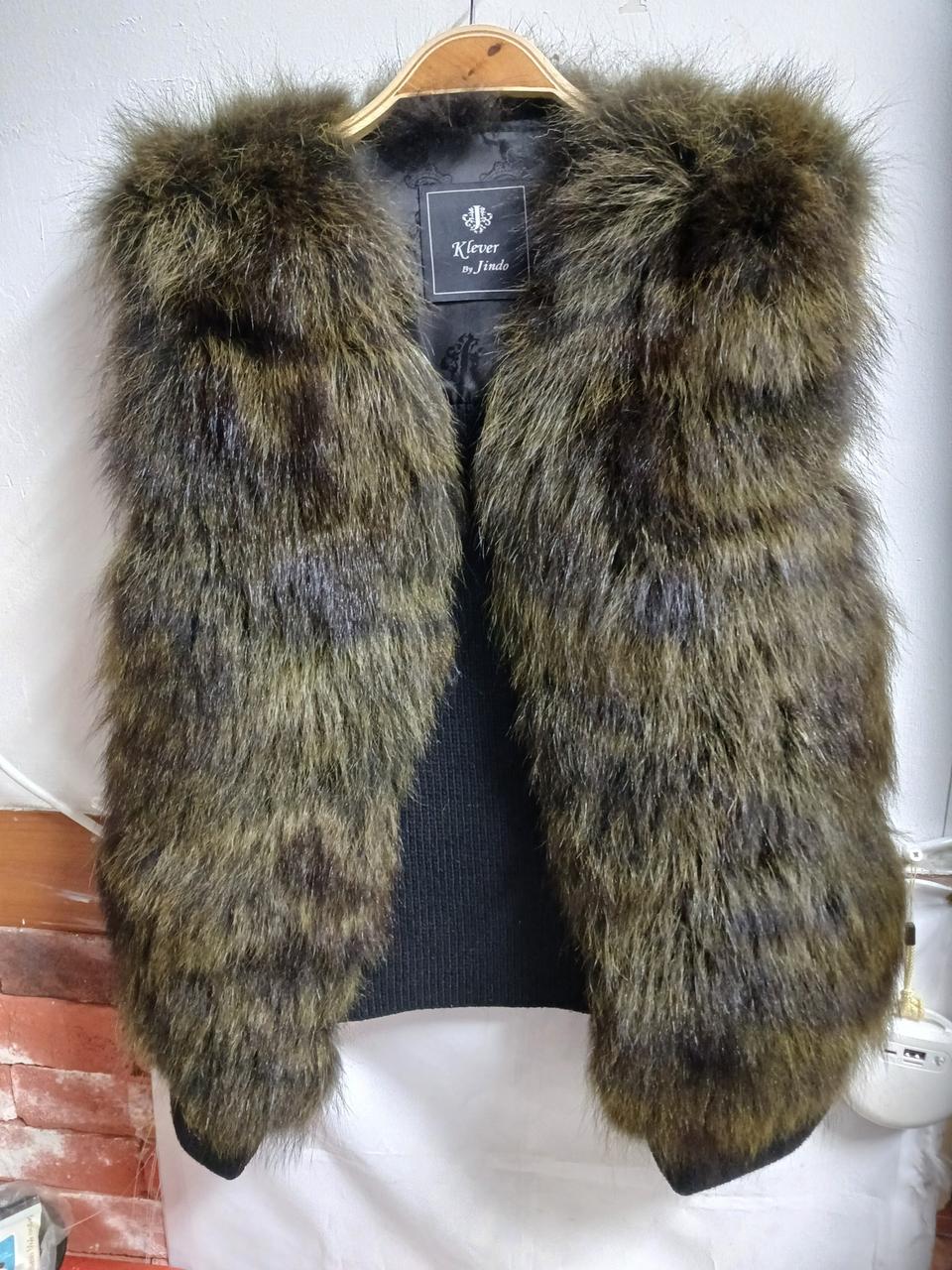 JINDO 모피 라쿤퍼 베스트  F
