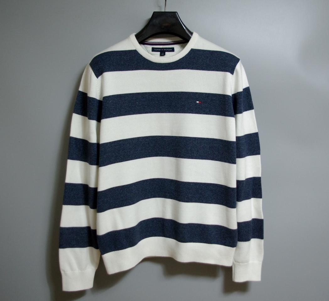 타미힐피거 스트라이프 니트 L