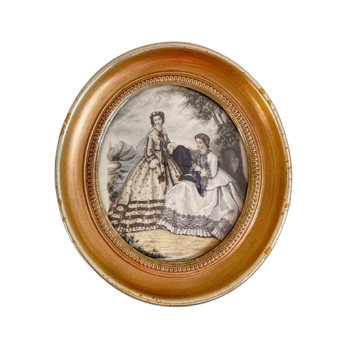 앤틱 크레놀린 레이디 액자