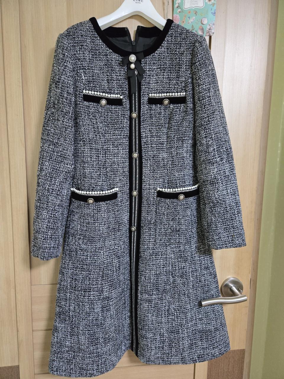 Satin 샤틴 진주 트위드 원피스