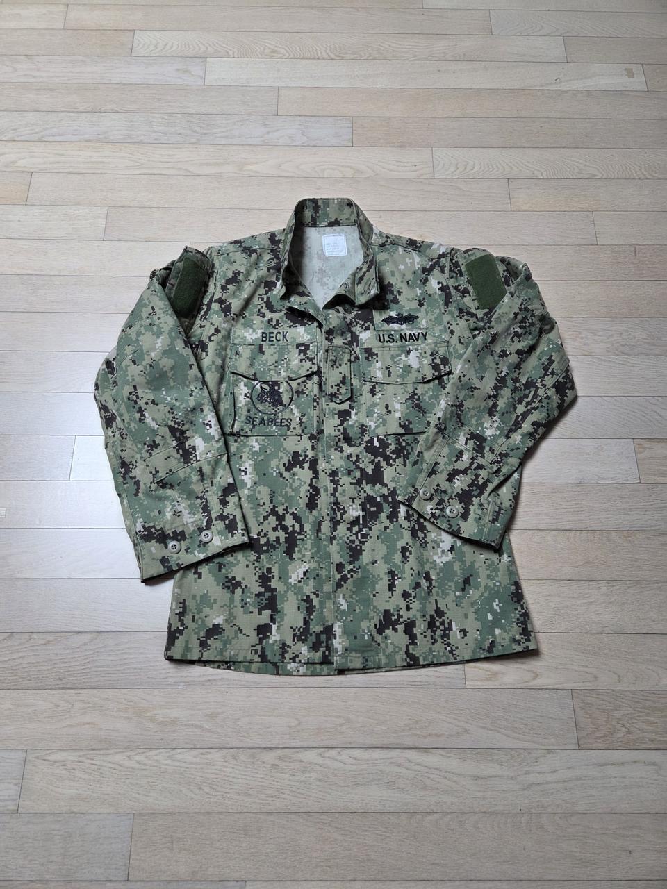 미국해군 AOR2 전투복상의.S.L.풀패치