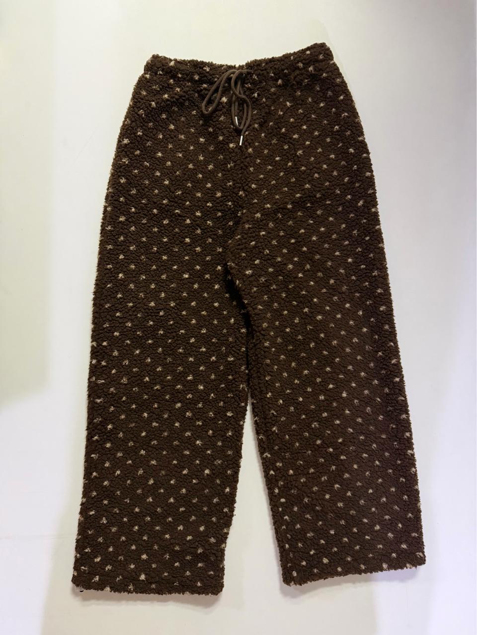 새상품 여자 도트 뽀글이 팬츠