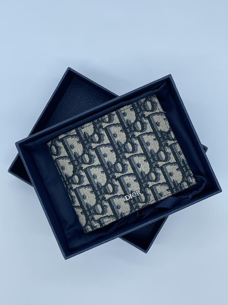 [ 풀구성 / 새상품급 ] 정품 디올 오블리크 반지갑 베이지