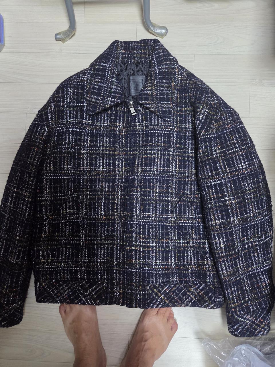 시스템옴므 정품 두꺼운 트위드 자켓 105사이즈