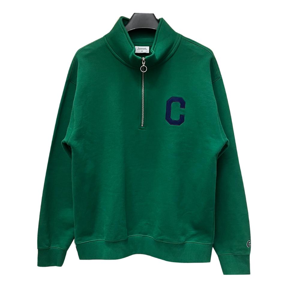 커버낫 C 로고 하프집업 맨투맨 L