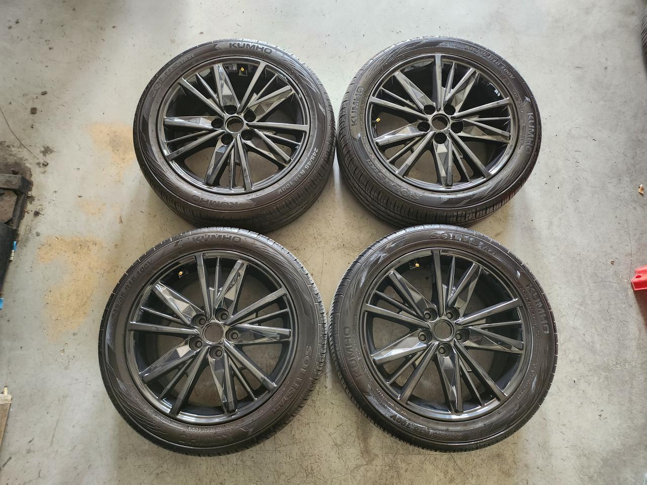 더뉴 그랜져IG 18인치 르블랑 순정휠 블랙휠 중고휠타이어