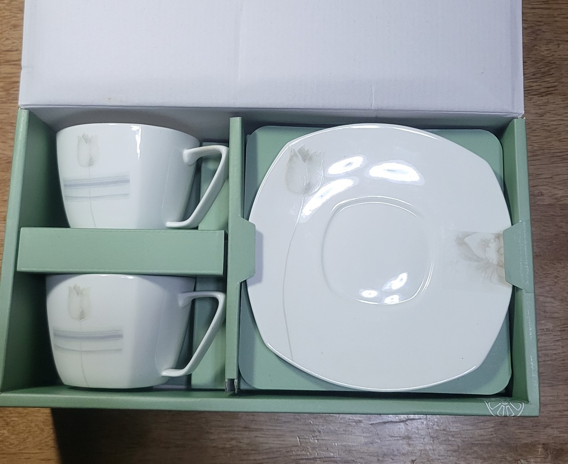 동양하우스 본차이나 2인 커피잔 세트