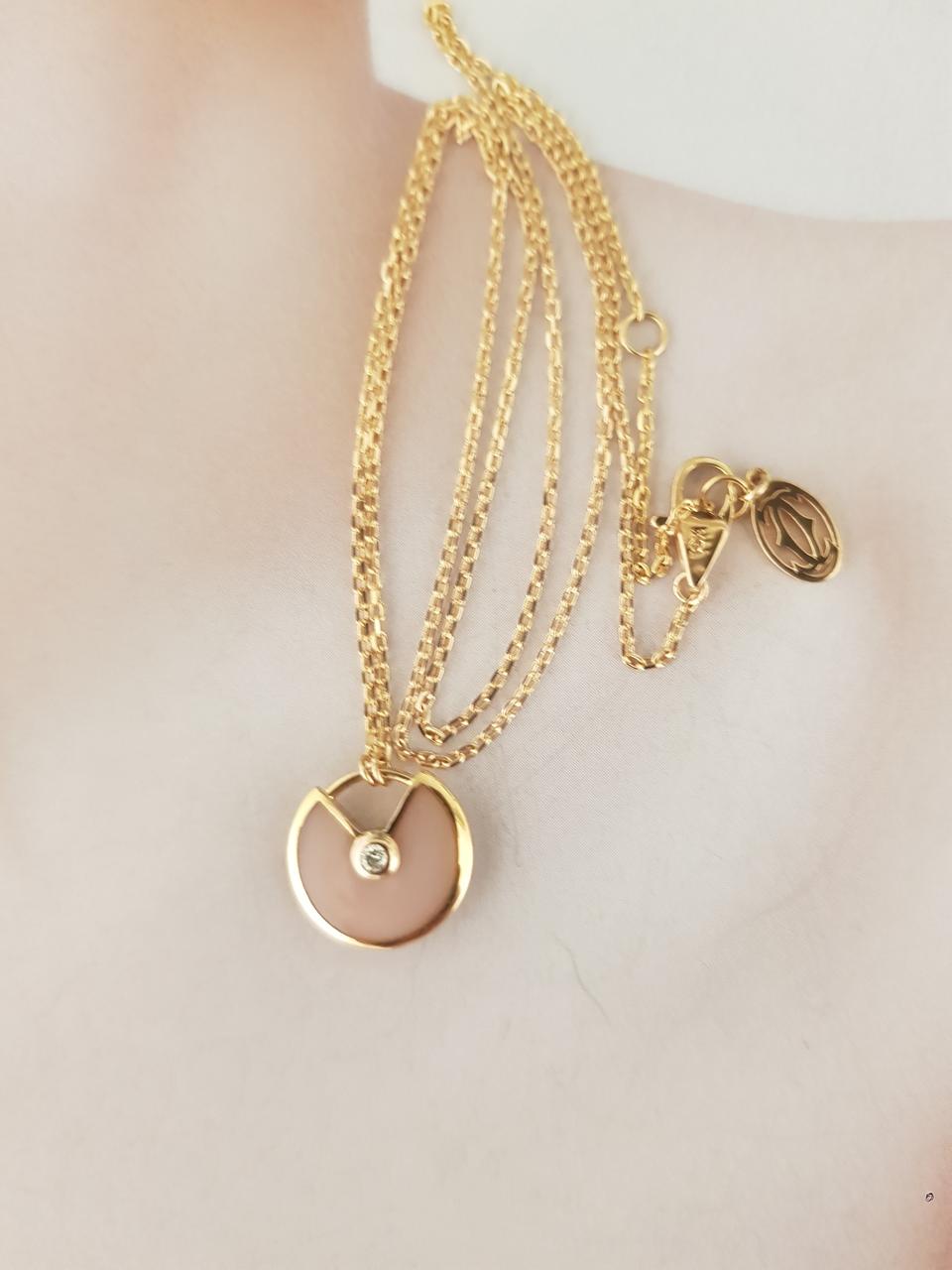 18k 트렌디 아뮬레트 다이아목걸이