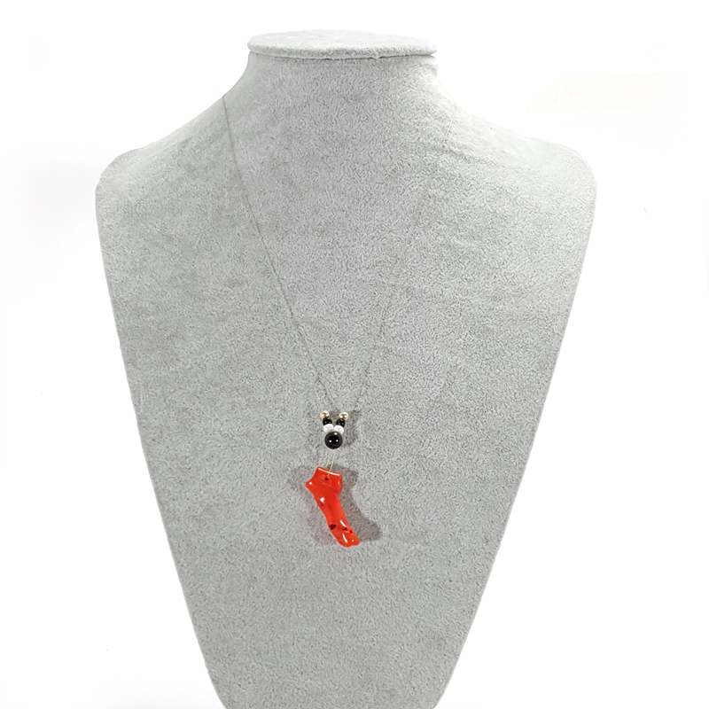 핸드메이드 천연 산호 펜던트 목걸이 CN-002