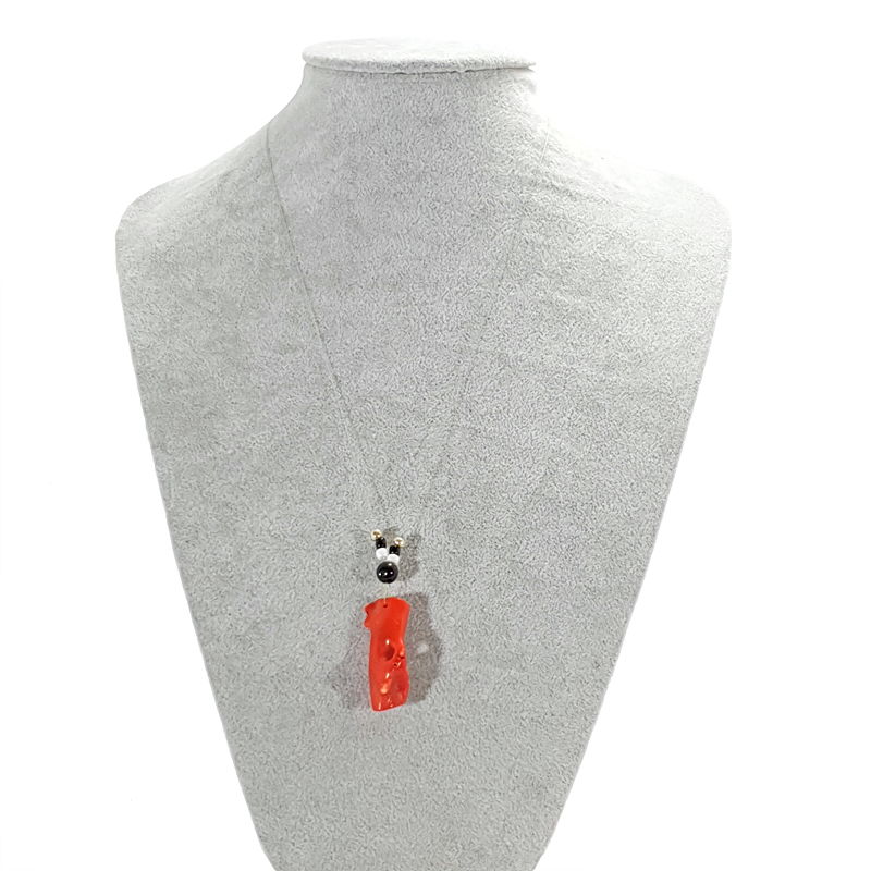 핸드메이드 천연 산호 펜던트 목걸이 CN-004