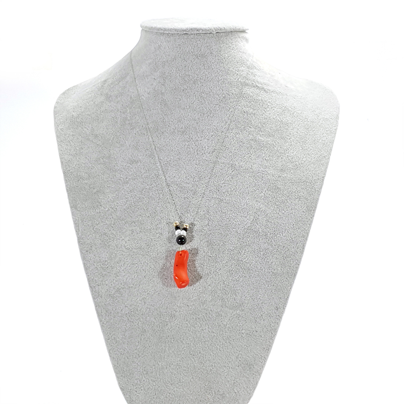 핸드메이드 천연 산호 펜던트 목걸이 CN-005