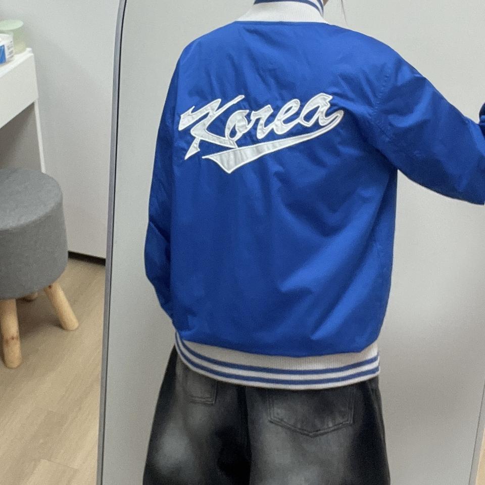 나이키 야구 국가대표 블루 바시티 자켓