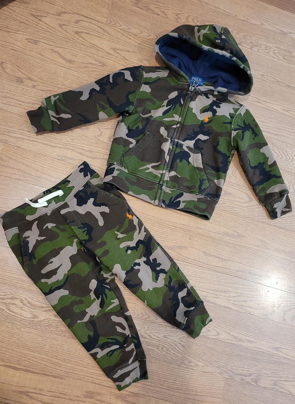 폴로키즈 카모 기모셋업2y