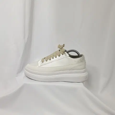 빈티지하서 245 소가죽 새틴 키높이 스니커즈 4cm