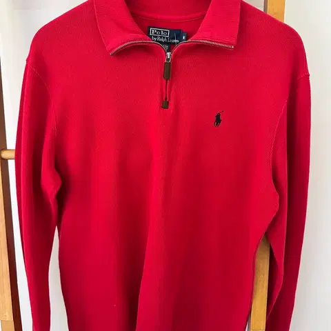 폴로 랄프로렌 레드 하프집업 니트(사이즈M)