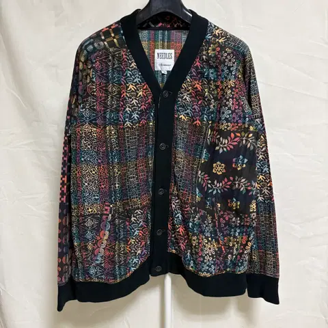 니들스 패치워크 프린트 가디건 / M