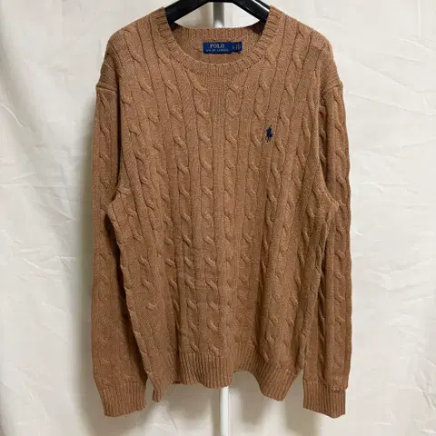 폴로 랄프로렌 케이블 니트 / 브라운, L